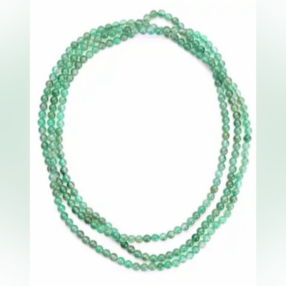 Women's Green Agate 60" Endless Extra Long Beaded Necklace - Picture 2 of 5